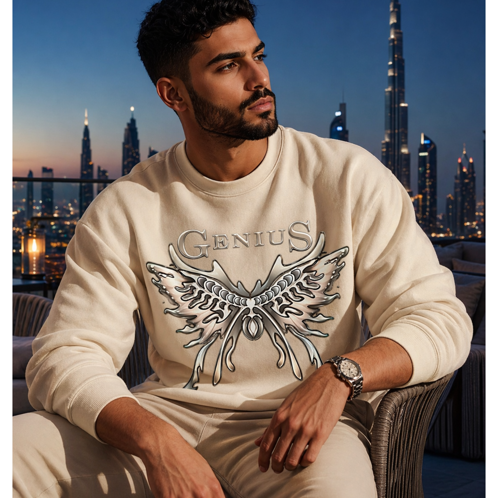 WHITE PEACH AURACREW (Unisex)