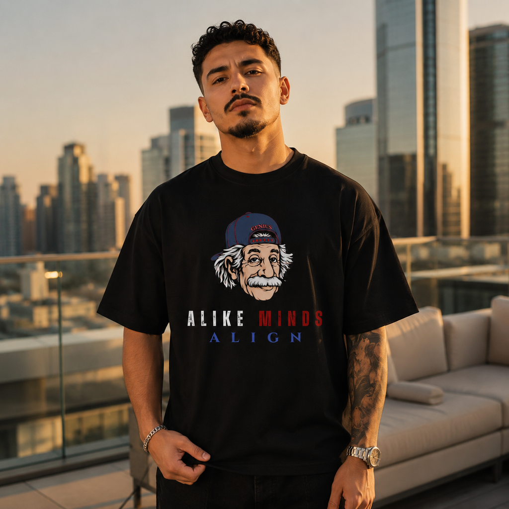 ALIKE MINDS ALIGN OVERSIZED HIGH NECK T