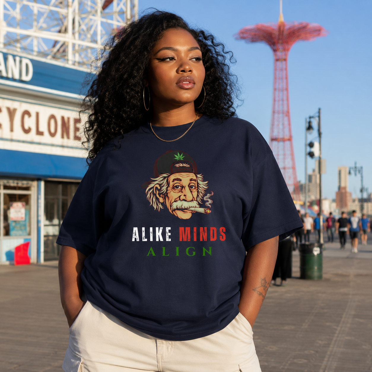 EINSTEIN ALIKE MINDS SPLIFF TEE