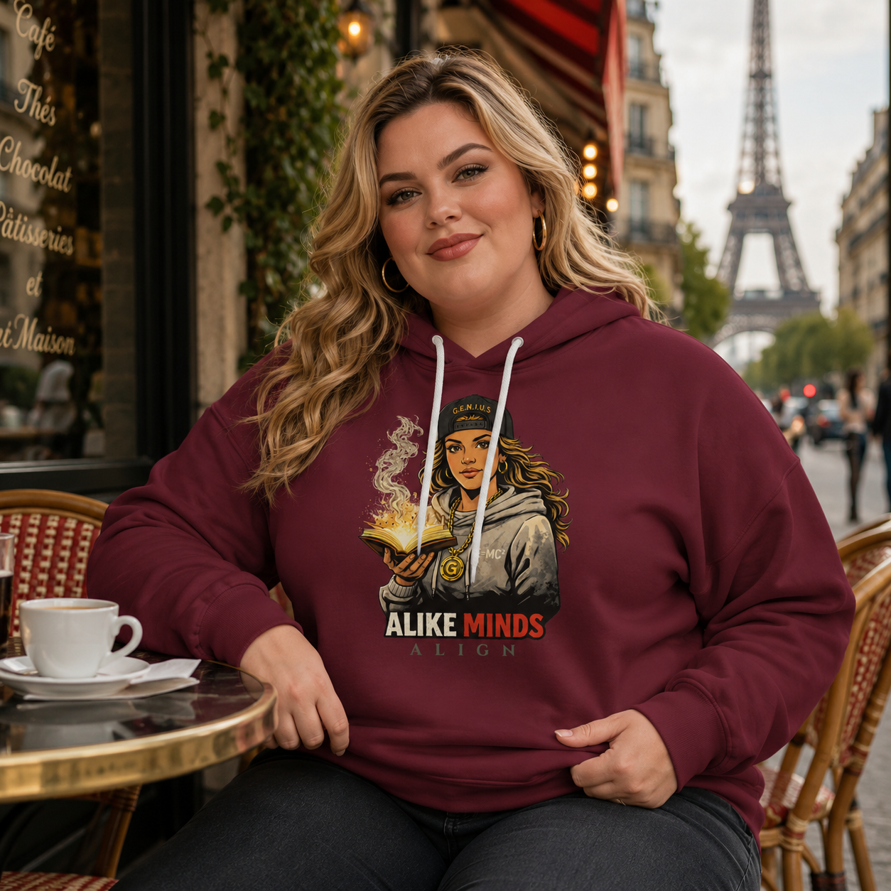 WOMEN'S ALIKE MIND FLEECE HOODIE