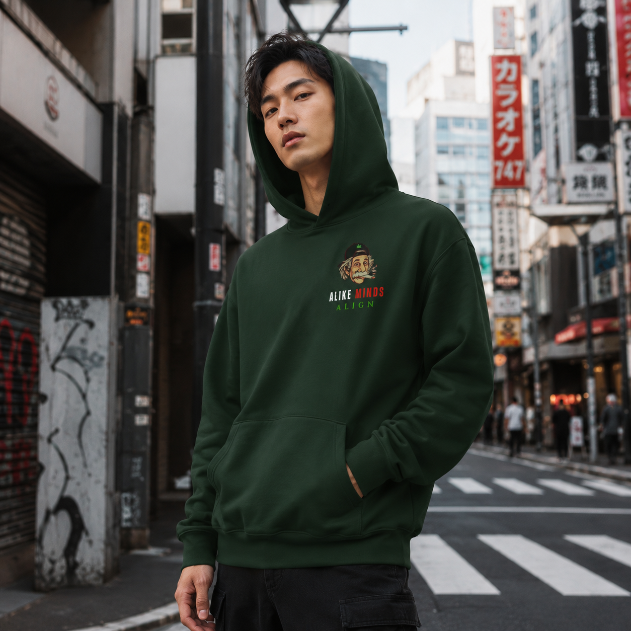 EINSTEIN ALIKE MINDS J CLASSIC OS HOODIE