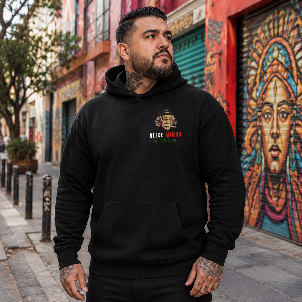 EINSTEIN ALIKE MINDS J CLASSIC OS HOODIE