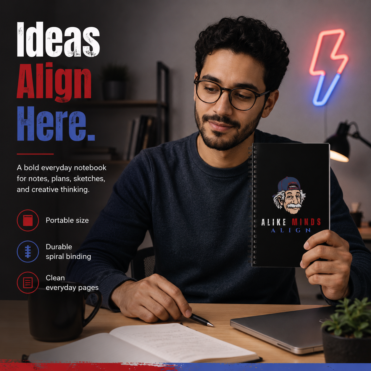 ALIKE MINDS ALIGN SPIRAL NOTEBOOK