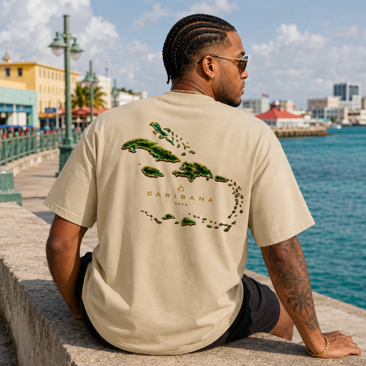 LEGENDS CARIBBEAN OVERSIZED TEE