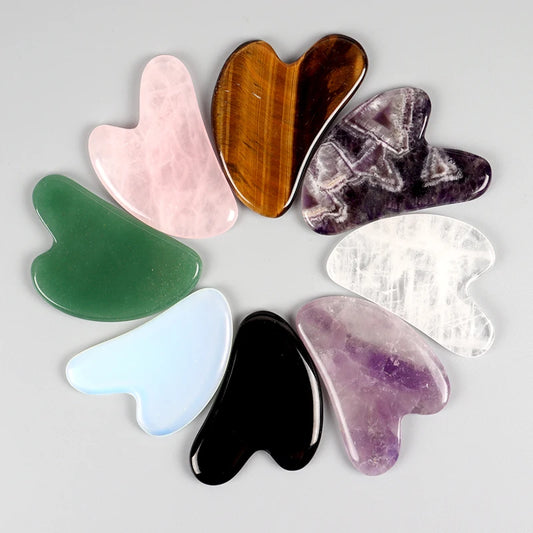 Natural Stone Heart GUA SHA