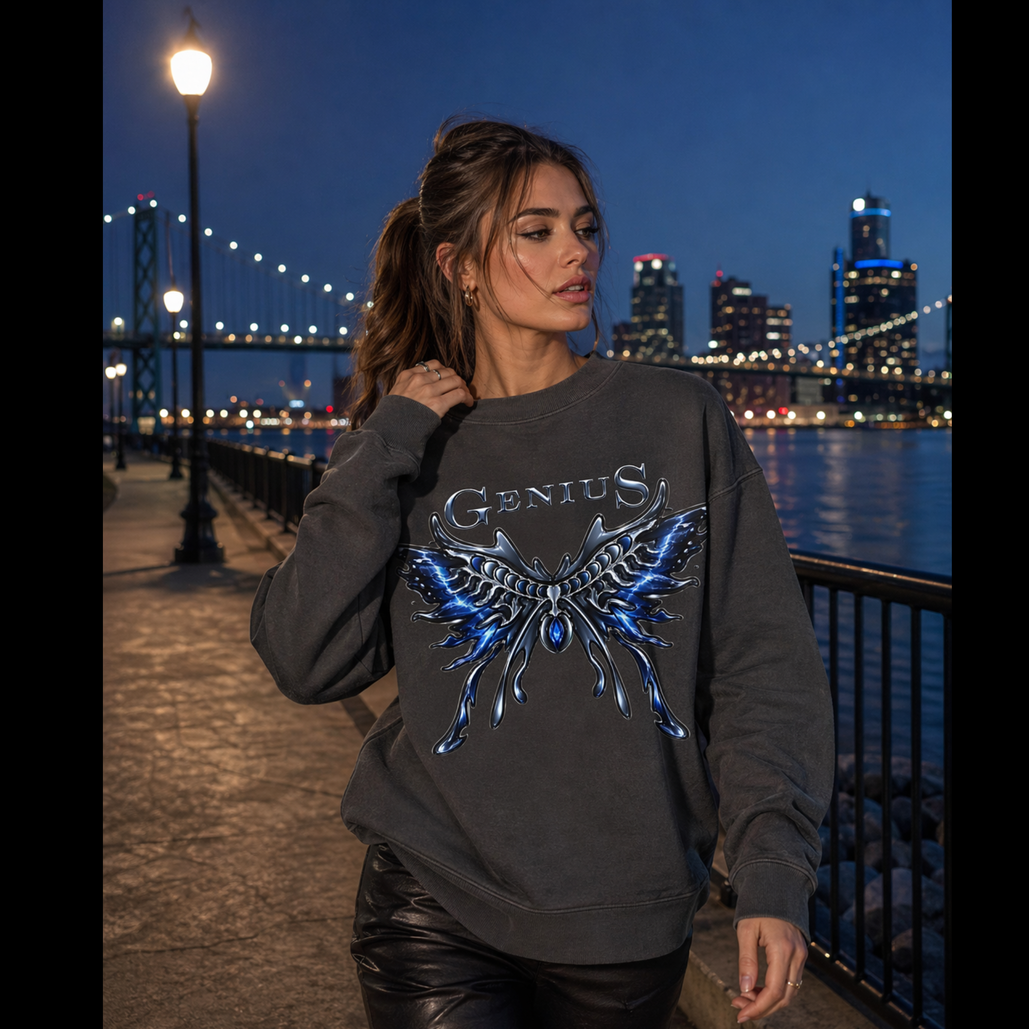 BLU MORPHO AZURE SWEATER