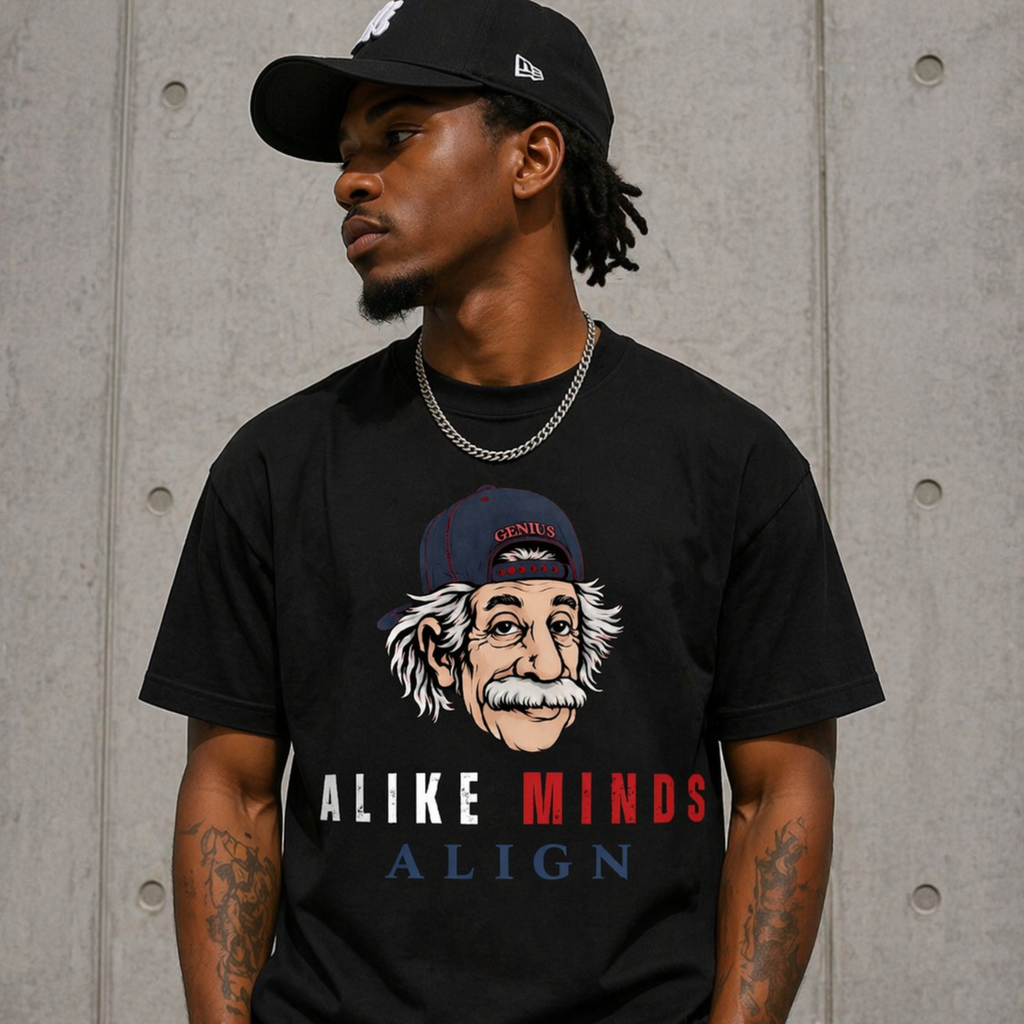 ALIKE MINDS ALIGN OVERSIZED HIGH NECK T