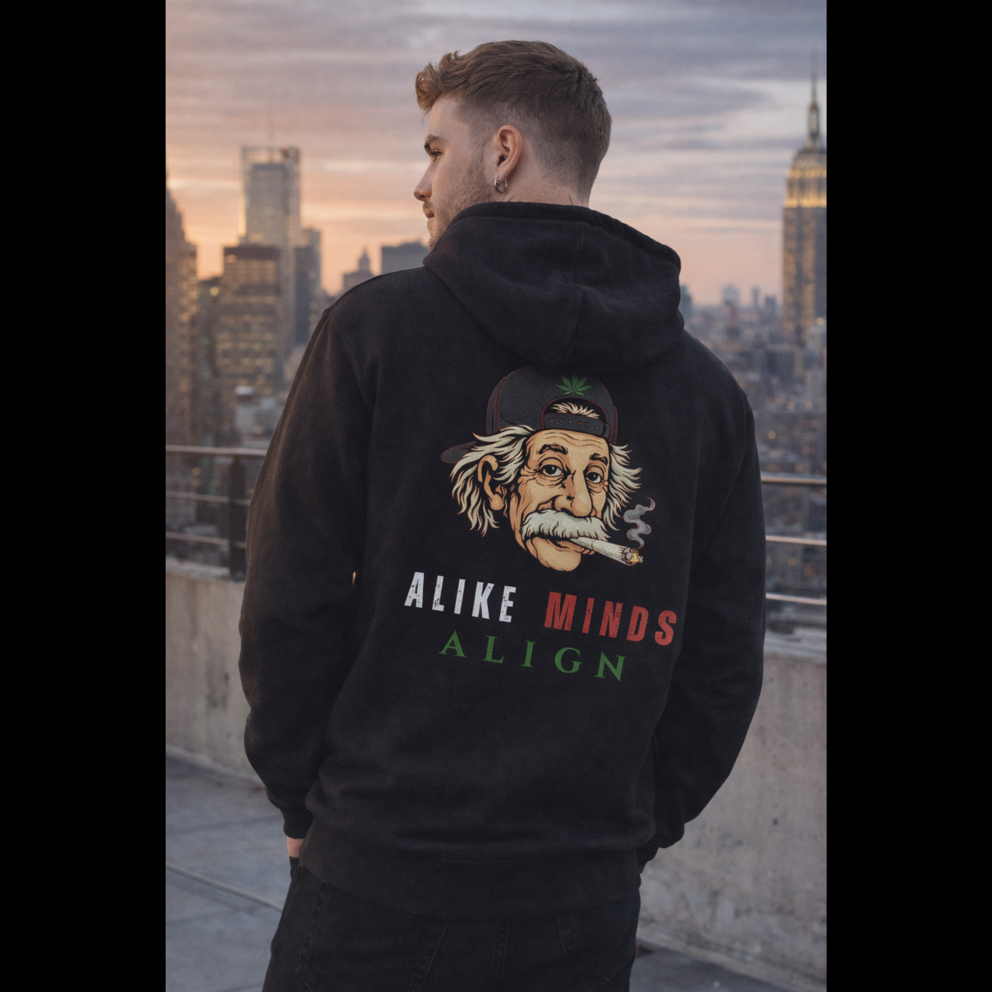 EINSTEIN ALIKE MINDS J FB1 HOODIE