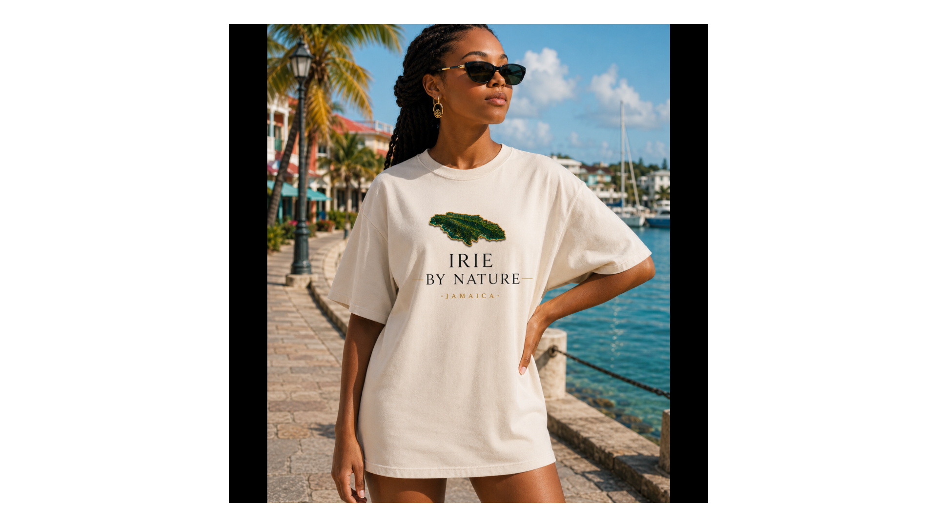 IRIE BY NATURE OVERSIZED HIGH NECK T