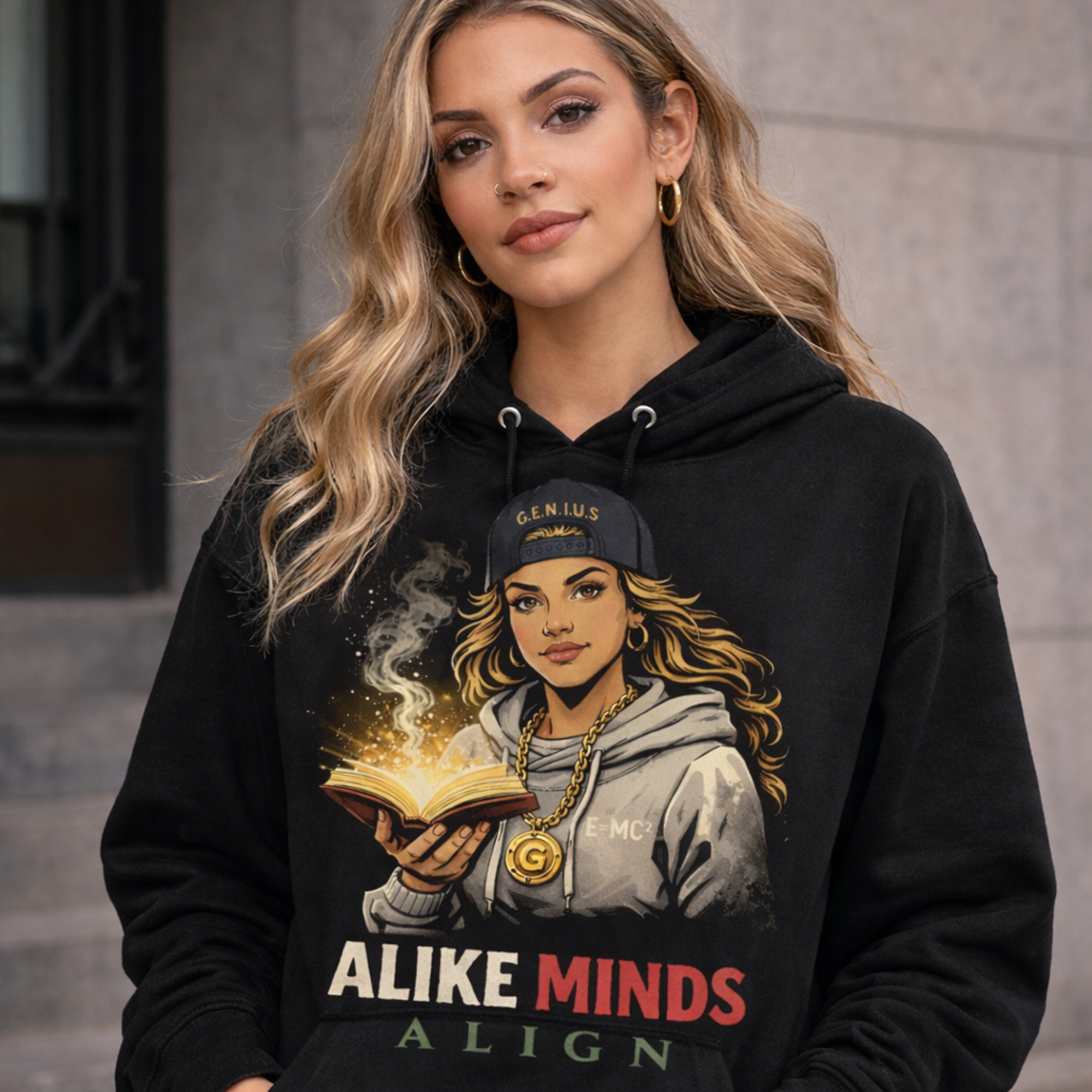 WOMEN'S ALIKE MIND FLEECE HOODIE