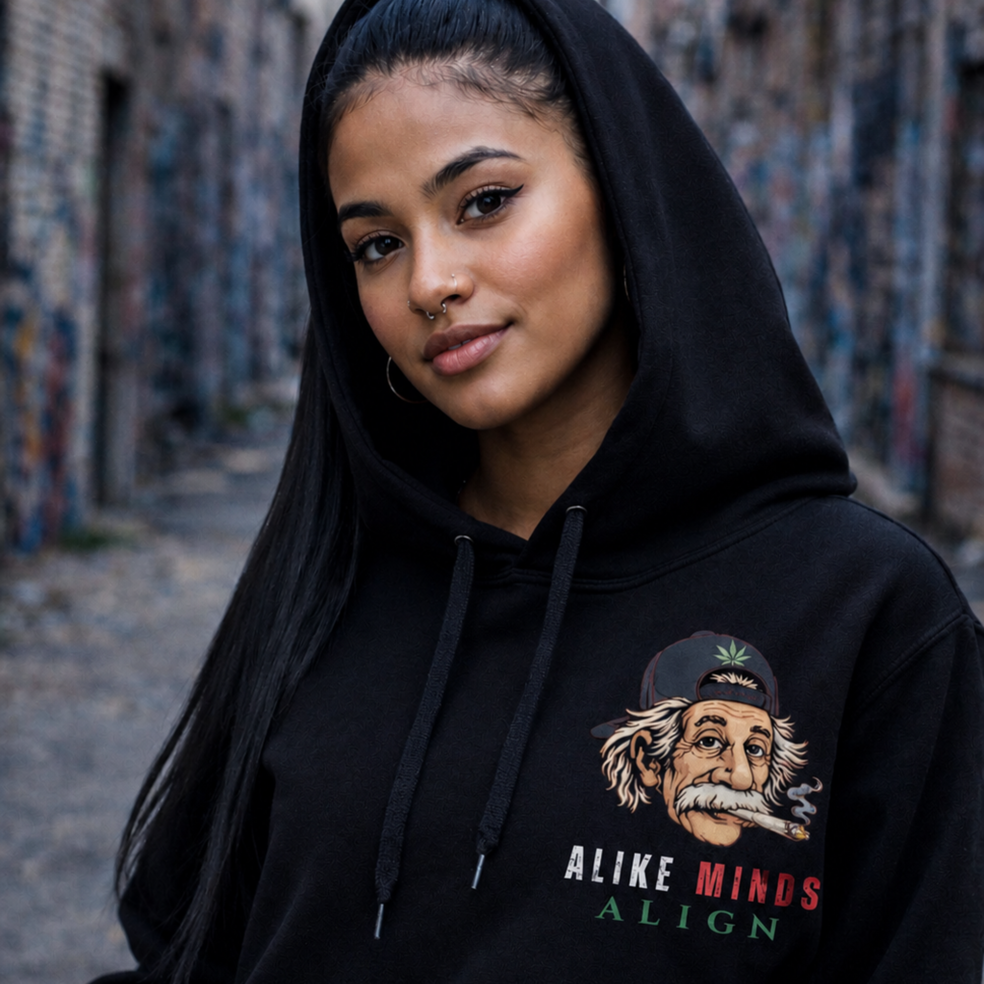 EINSTEIN ALIKE MINDS J CLASSIC OS HOODIE