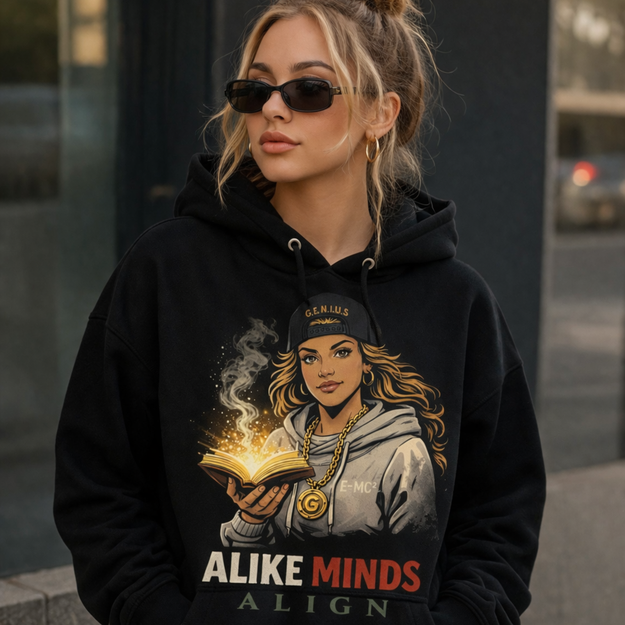WOMEN'S ALIKE MIND FLEECE HOODIE